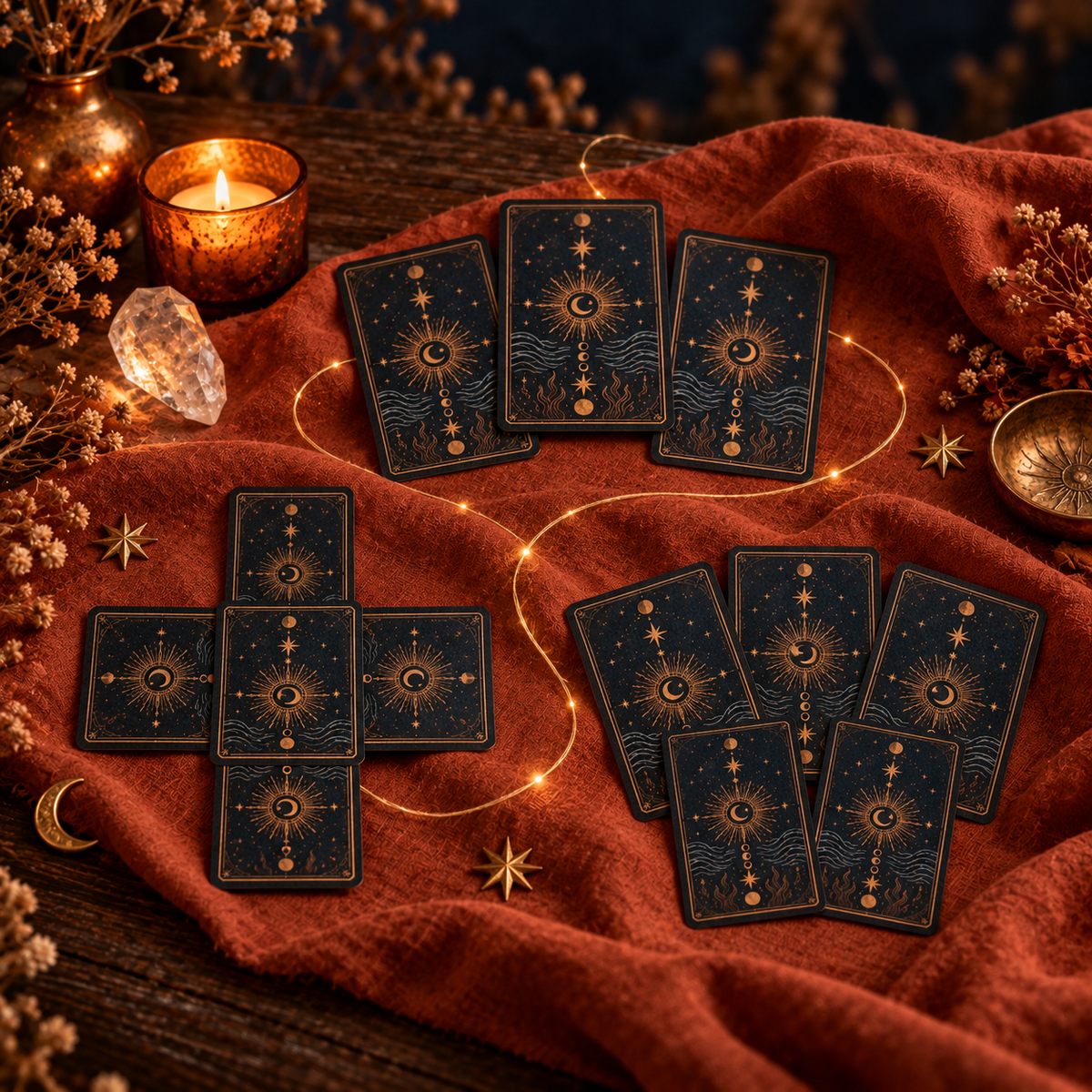 Gratis — 3 Tarot Spreads voor Liefde 🔮